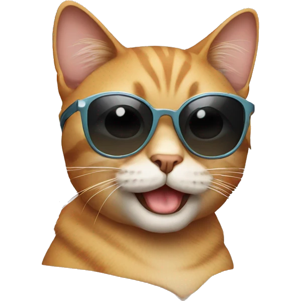 Cat with sunglasses emoji