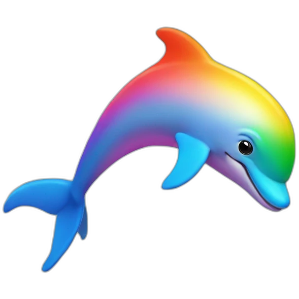 rainbow dolphin emoji