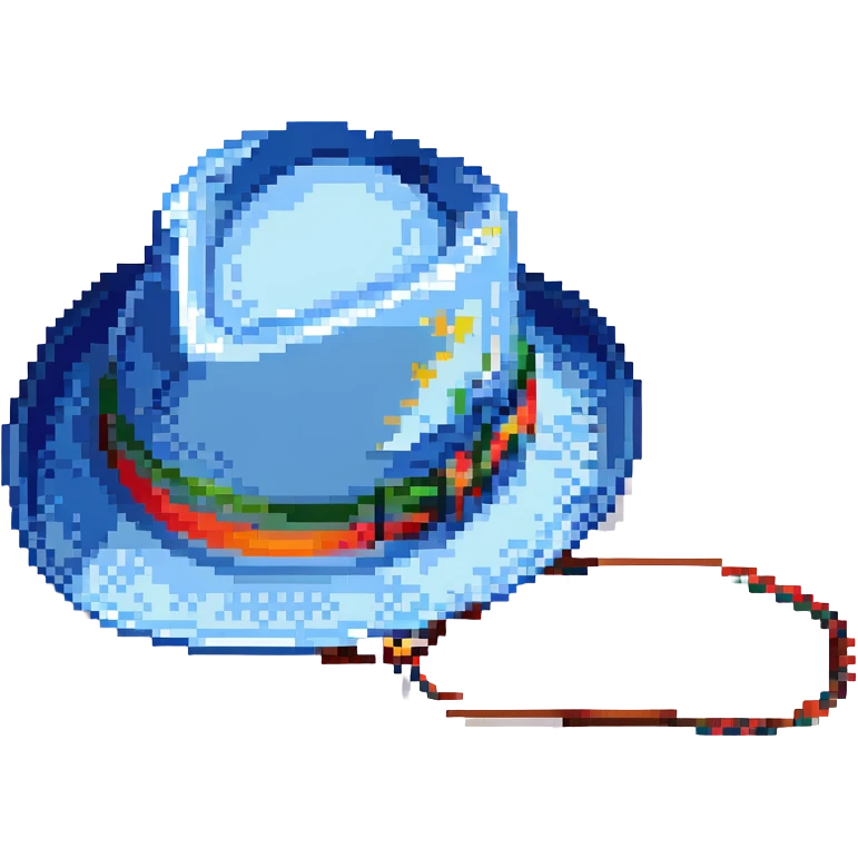 Синяя панамка со шнурком, no background emoji