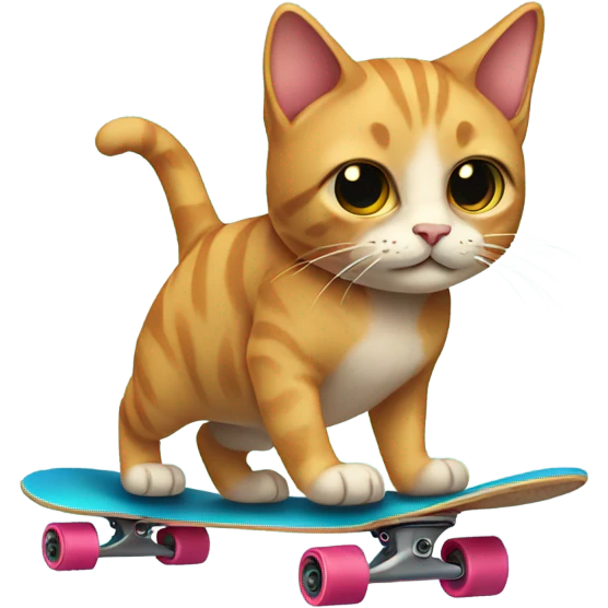 Cat on skateboard  emoji