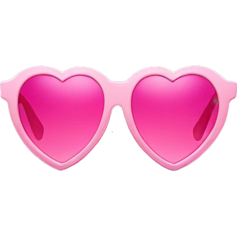 Heart shape pink sunglasses emoji