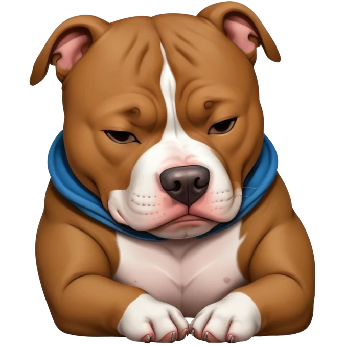 Mad pitbull sleeping emoji