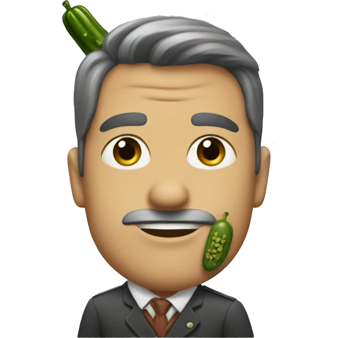 Sullivan with a pickle  emoji