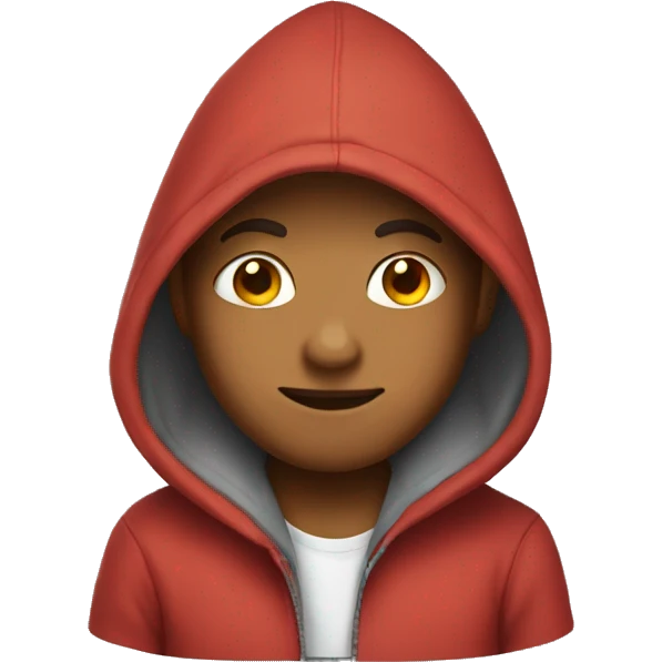Wearing hoodie emoji