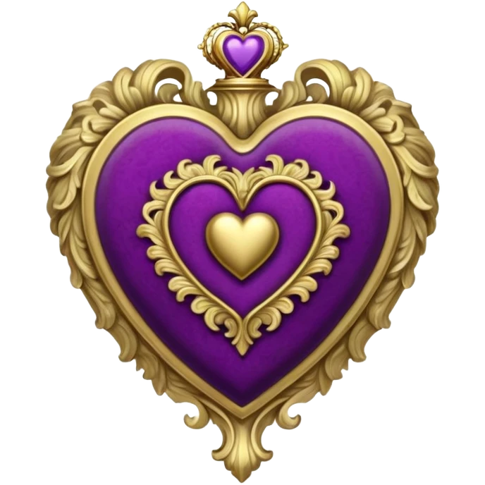 rococo regency purple heart emoji