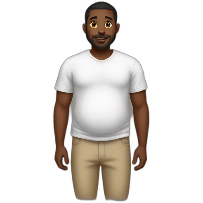 a pregnant furry black man emoji