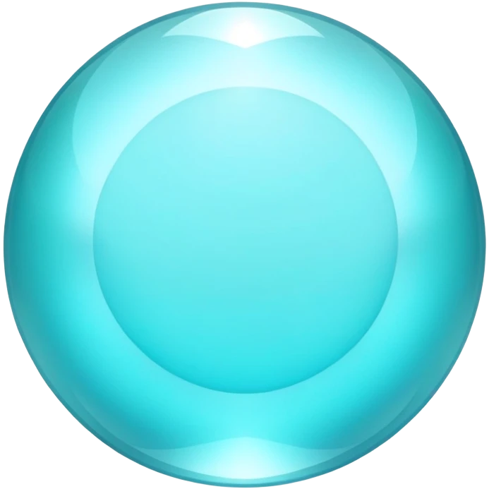Round cut smithsonite gemstone with aqua blue color and holographic color play emoji