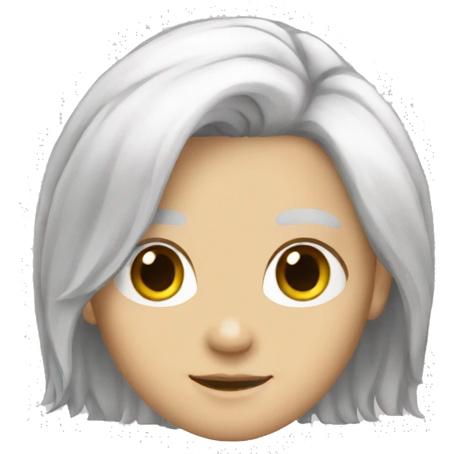 dauter white hair emoji