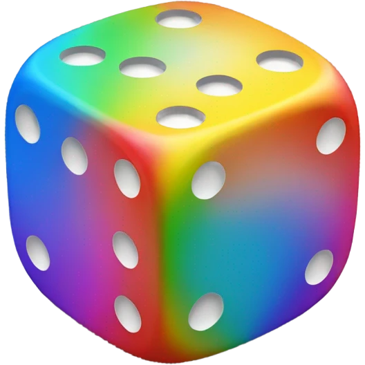 Rainbow dice emoji