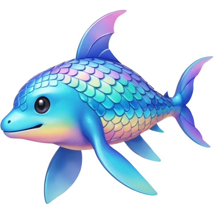 Glossy Iridescent Pastel Soft Aquatic Smooth Pokémon-Fakémon-Digimon-Creature, (full body) emoji