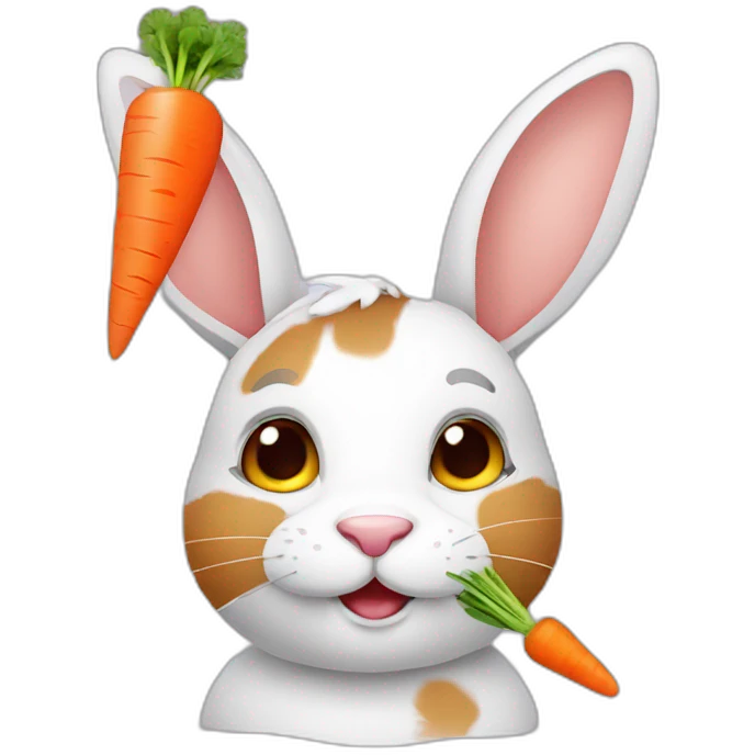 rabbit with carrot emoji