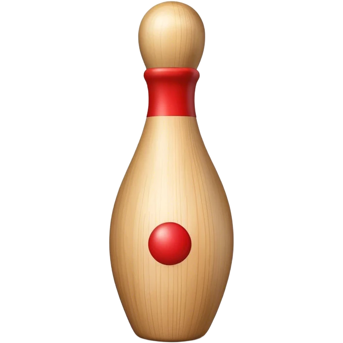 a wooden bowling pin emoji