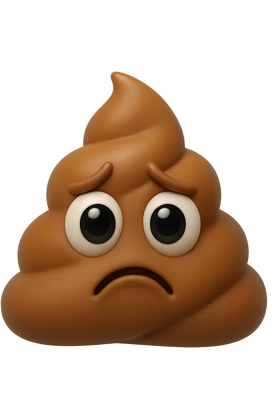 emoji 3d stile iphone con cacca triste e occhi 3d emoji