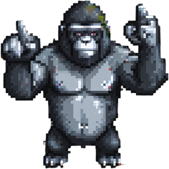 gorilla pointing emoji