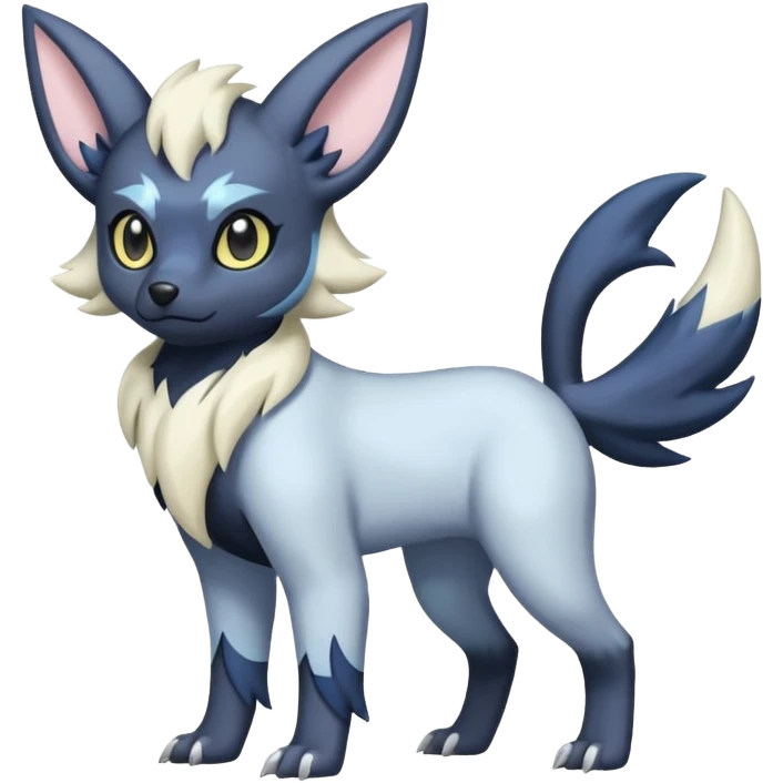 Pastel Absol-Poochyena-Umbreon-fusion (full body) emoji