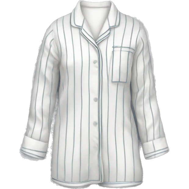 white silk pyjamas with stripes only emoji