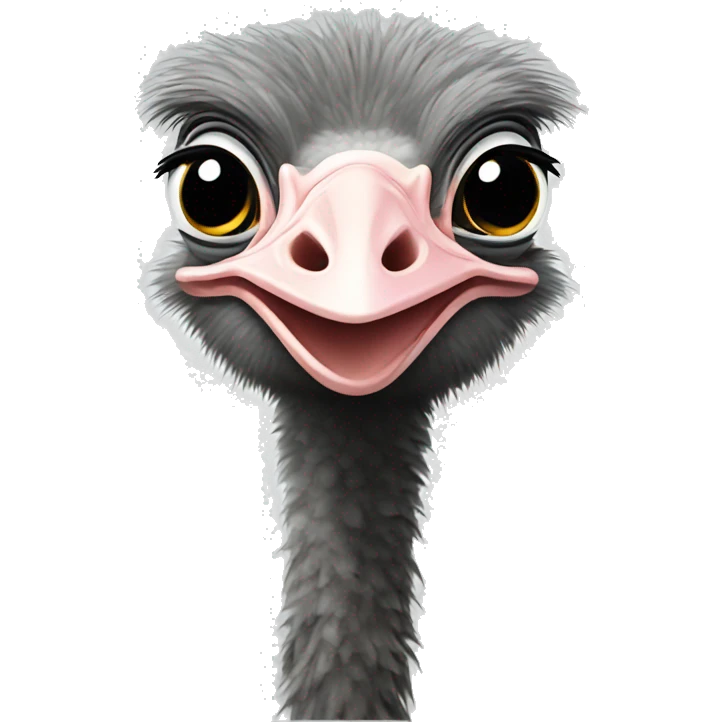 Ostrich standing right emoji