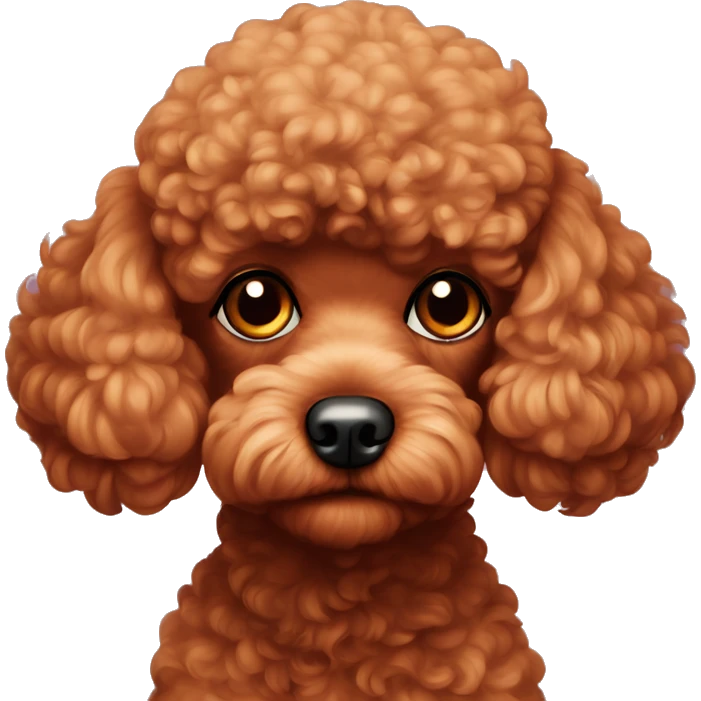 red toy poodle looking really sad emoji