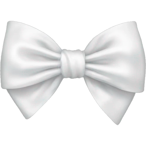 white satin bow emoji