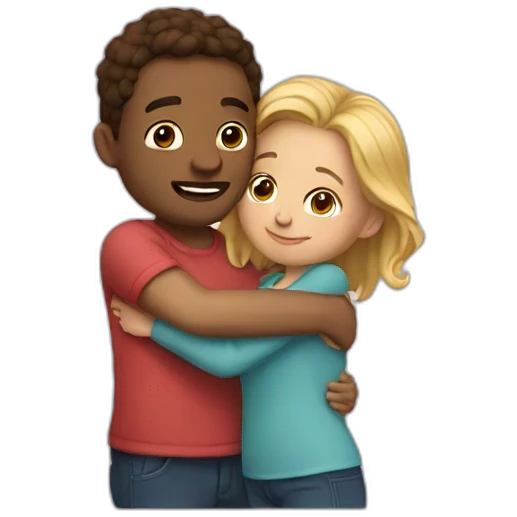 Couple cuddles  emoji