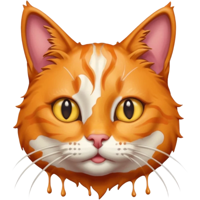 Chat roux avec tubes de peinture qui samuse emoji