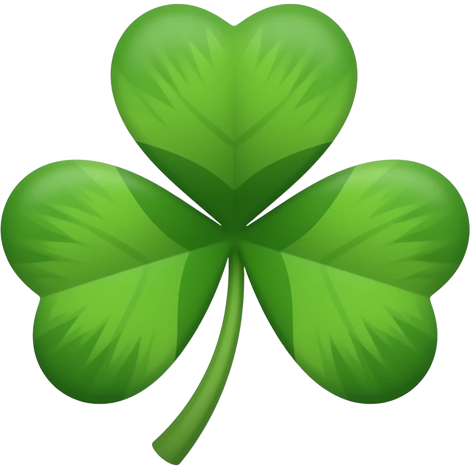 Crea un emoji de un trébol pero de 5 hojas emoji