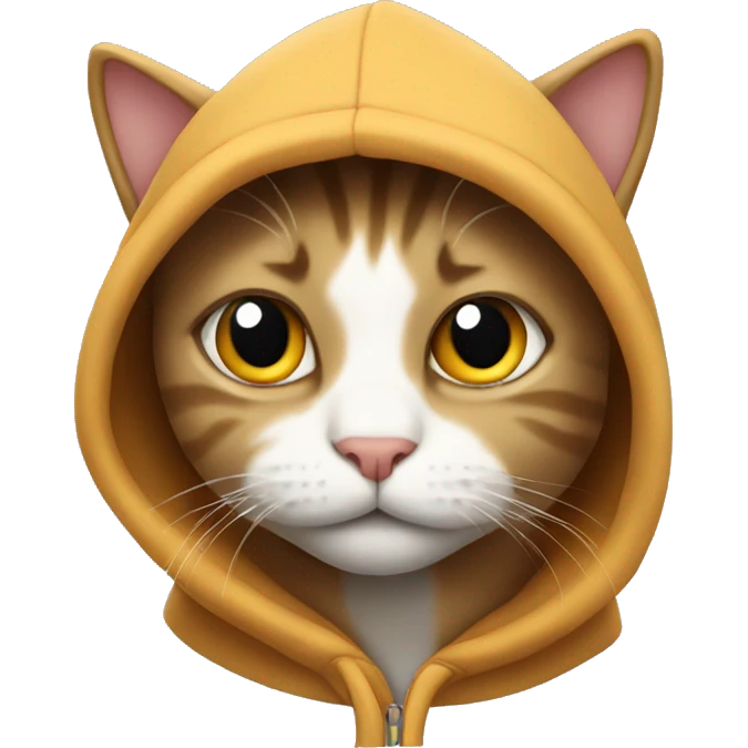Cat wearing a hoodie  emoji
