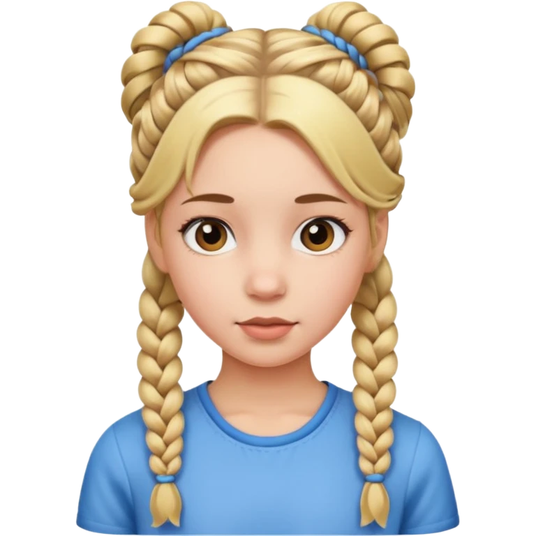braided blonde pig emoji