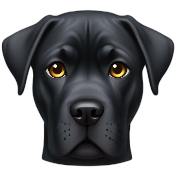 Black Cane Corso emoji