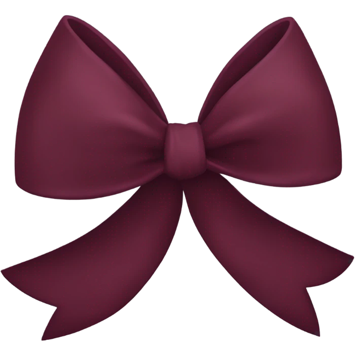 Wine red coloured bow emoji