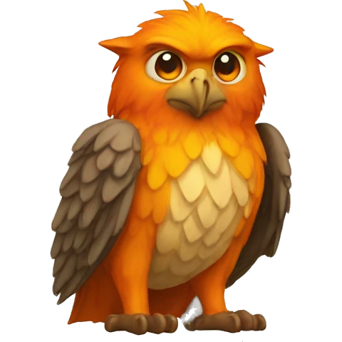 Gryffon with orange emoji