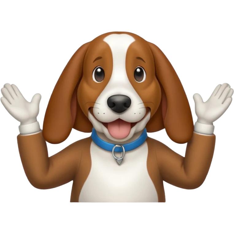 bassethound clapping with text say claps emoji