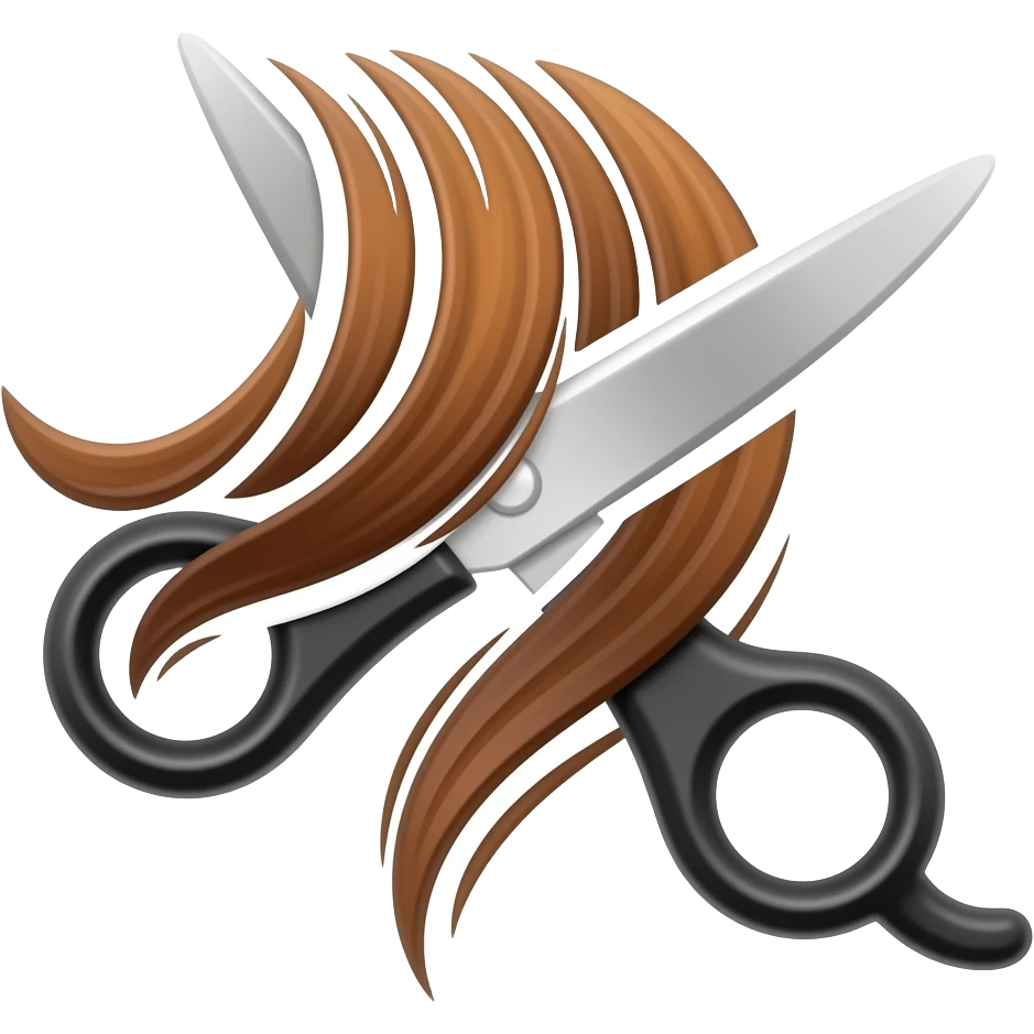 Hair cutting logo emoji
