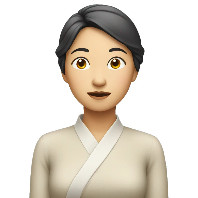 Asian Lady Thinking emoji