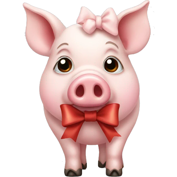 Pig with a bow emoji