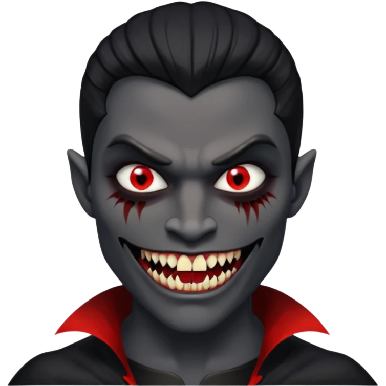 half man half vamp mirrored black emoji