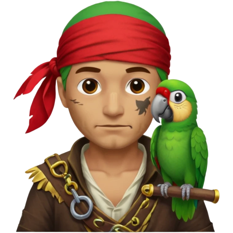 pirate and parrot emoji
