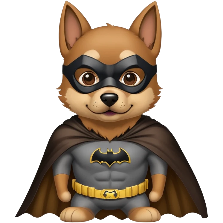Dog in batman outfit emoji