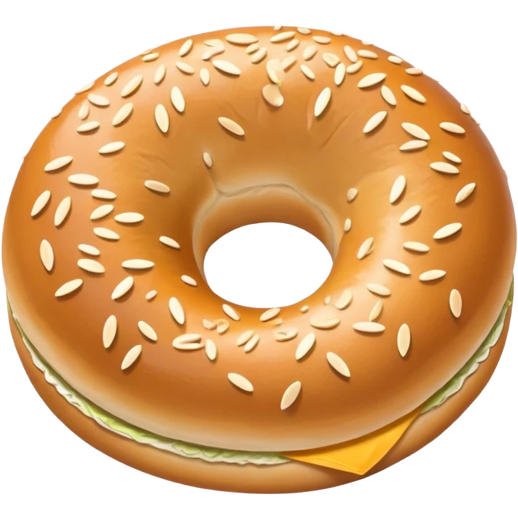 sesame seed bagel flat emoji