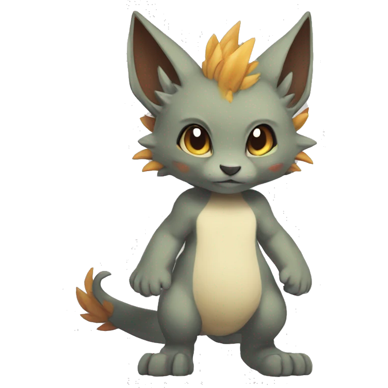 a anthro chibi-style Fakémon-hybrid full body emoji