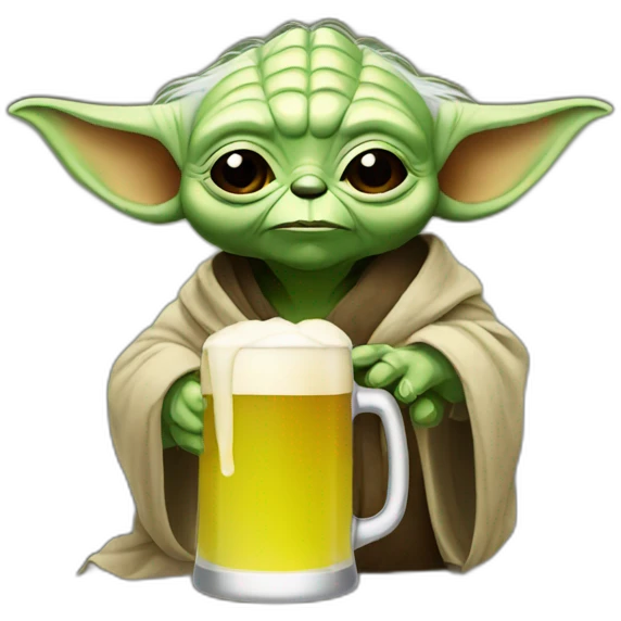 Yoda drink beer  emoji