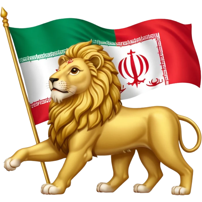 Iran flag lion emoji