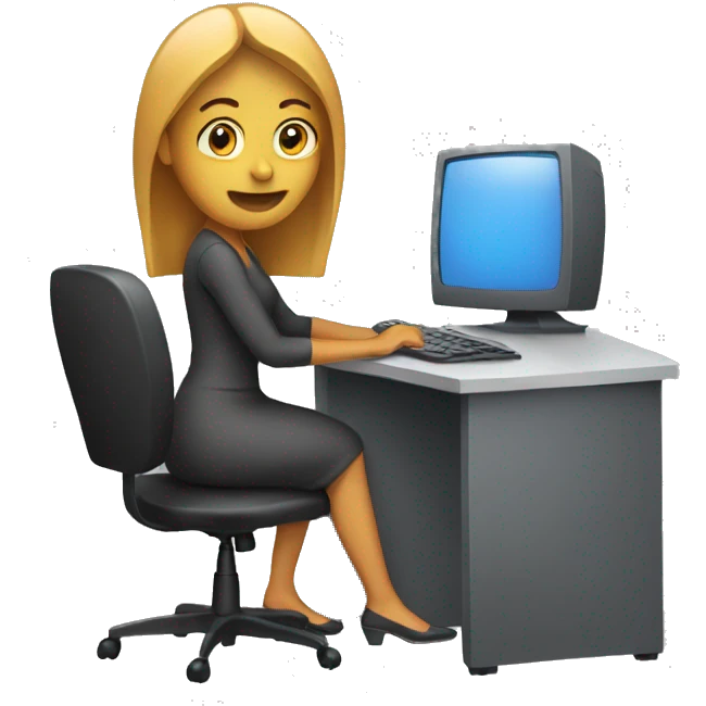woman at computer emoji