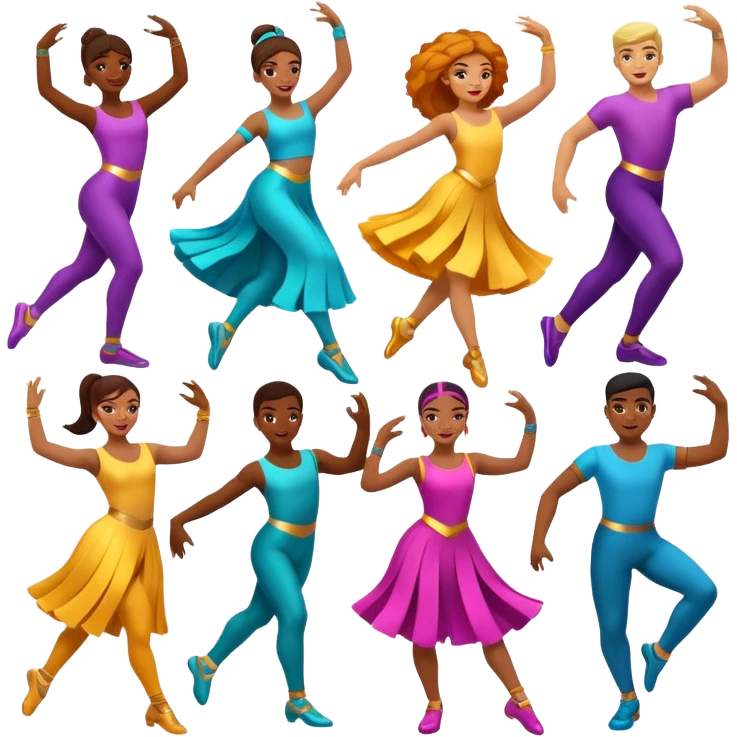 dancer from different backgrounds  emoji