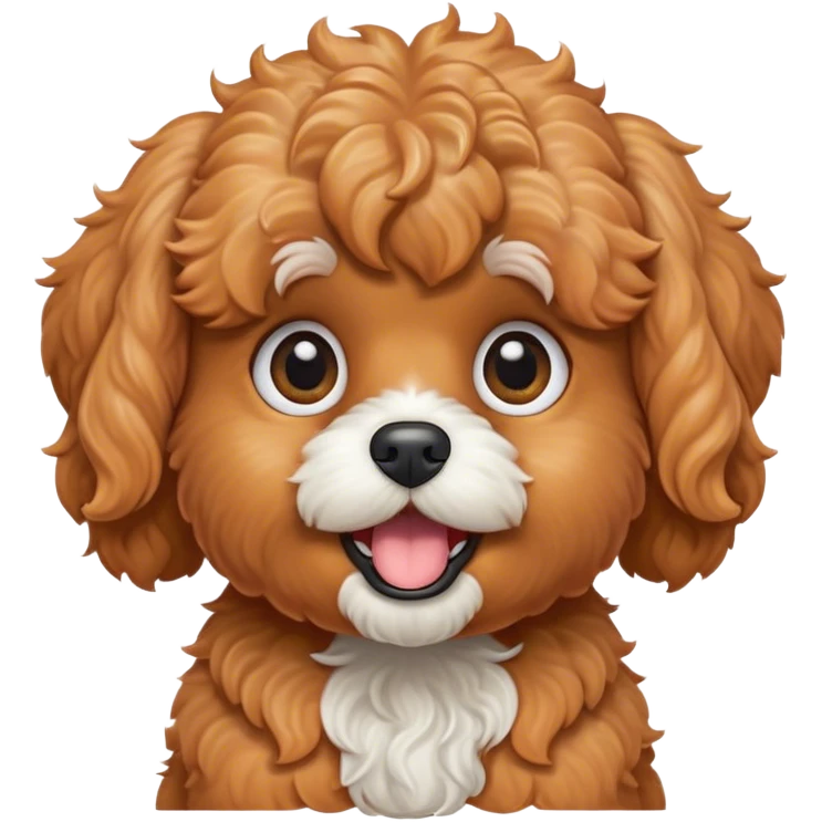 Cinematic Comical Apricot Cavoodle Portrait Emoji, Head tilted dramatically with an exaggeratedly shocked or offended expression, featuring a soft, curly apricot coat with charming white patches, wide, expressive brown eyes filled with exaggerated disbelief, Simplified yet hilariously expressive features, highly detailed, glowing with a slightly sassy glow, high shine, dramatic yet playful, stylized with an air of attitude, bright and endearing, soft glowing outline, capturing the essence of a sassy and over-the-top companion, so meme-worthy it feels like it could side-eye its way into internet fame instantly! emoji