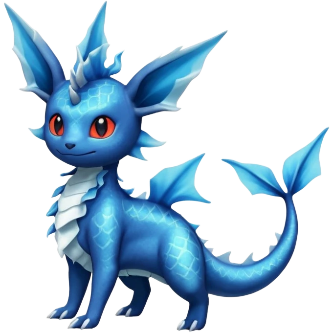 Salandit-Vaporeon-Flareon-Fakémon-hybrid-creature (full body)  emoji