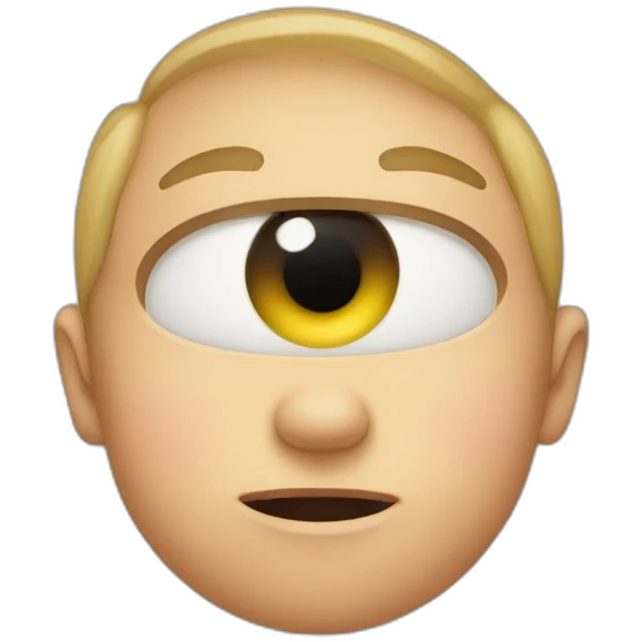 Eye rolling toddler emoji