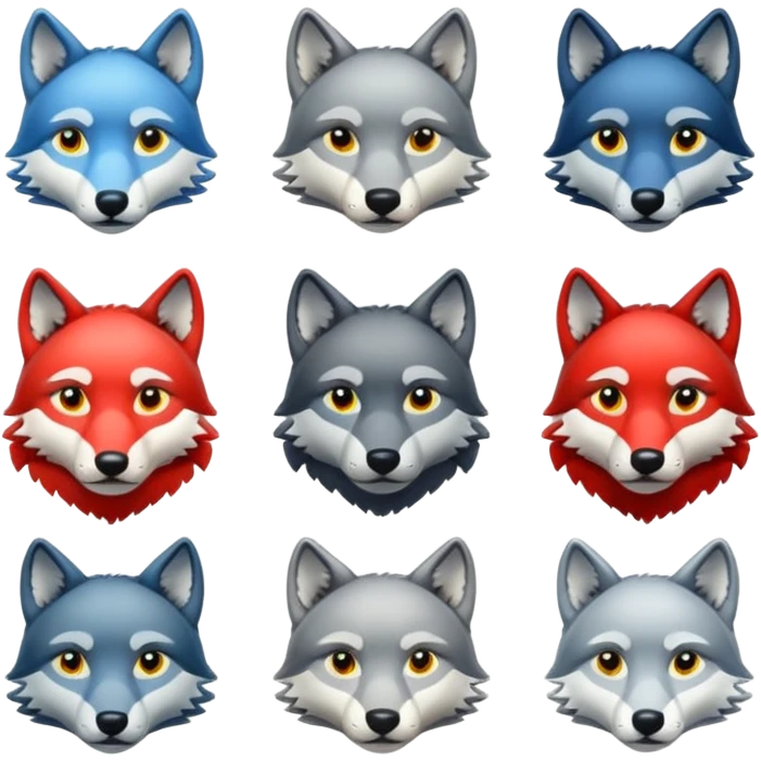 kick platformu için 13 adet abonelik rozeti oluşturur musun kurt motifli emoji