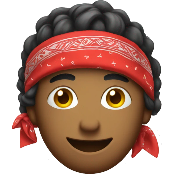A smiley face wearing a red bandana emoji