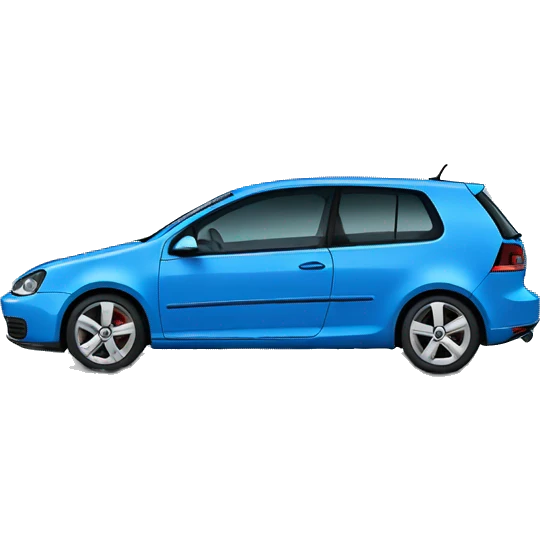 A blue Volkswagen golf mk5 emoji
